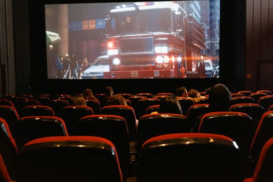 High contrast projection screen in a luxury home cinema