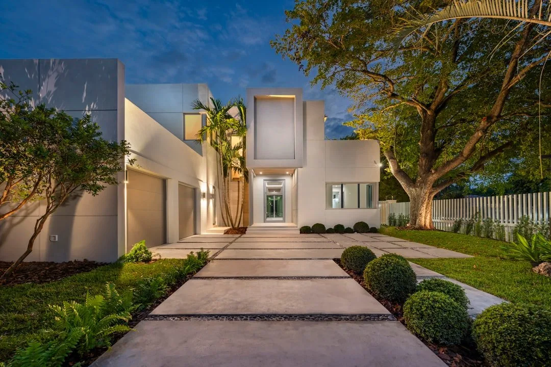 High-end outdoor surveillance camera mounted on a home exterior