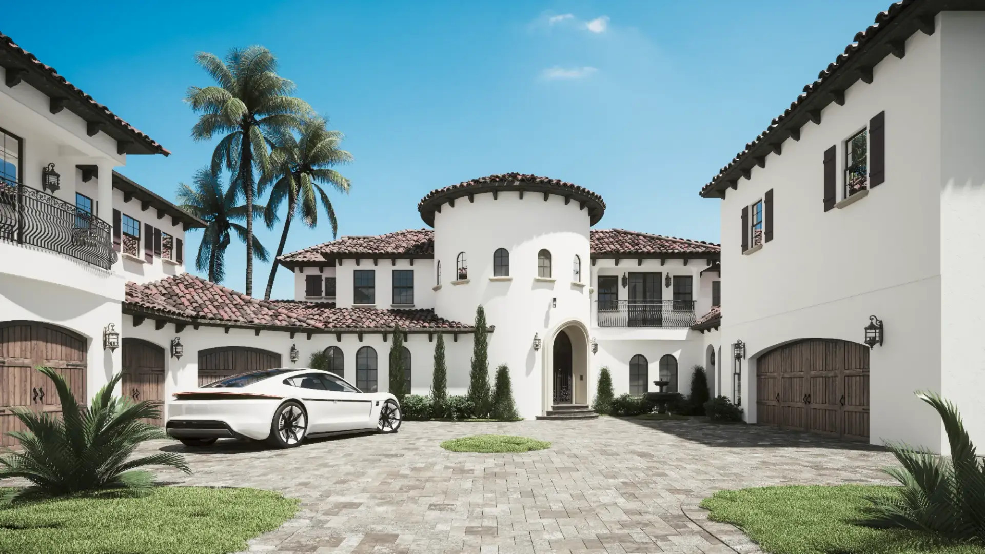 Luxury estate exterior representing the completed Pacific Horizon Residence project
